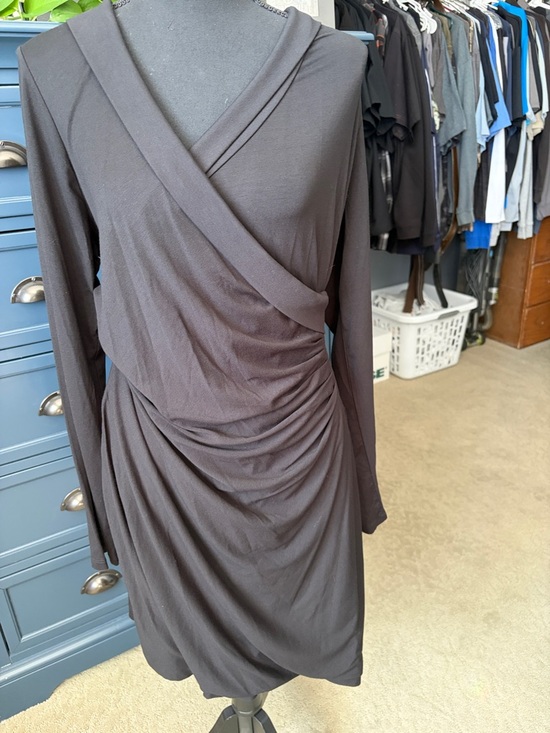 Banana Republic Dresses & Skirts - Banana Republic Black Long-Sleeve Wrap-Style Dress